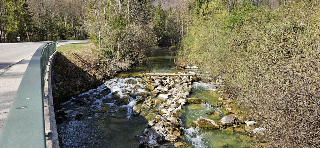 20250419_100119 kll: Einmündung Obernachkanal in Walchensee bei Einsiedl (Foto Christian Buchner vom 19.04.2025)
